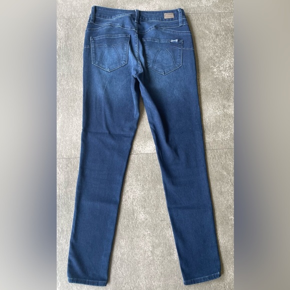 Seven7 High Rise Skinny Booty-Shaper Dark Blue Jean Sz 4 - Picture 2 of 10